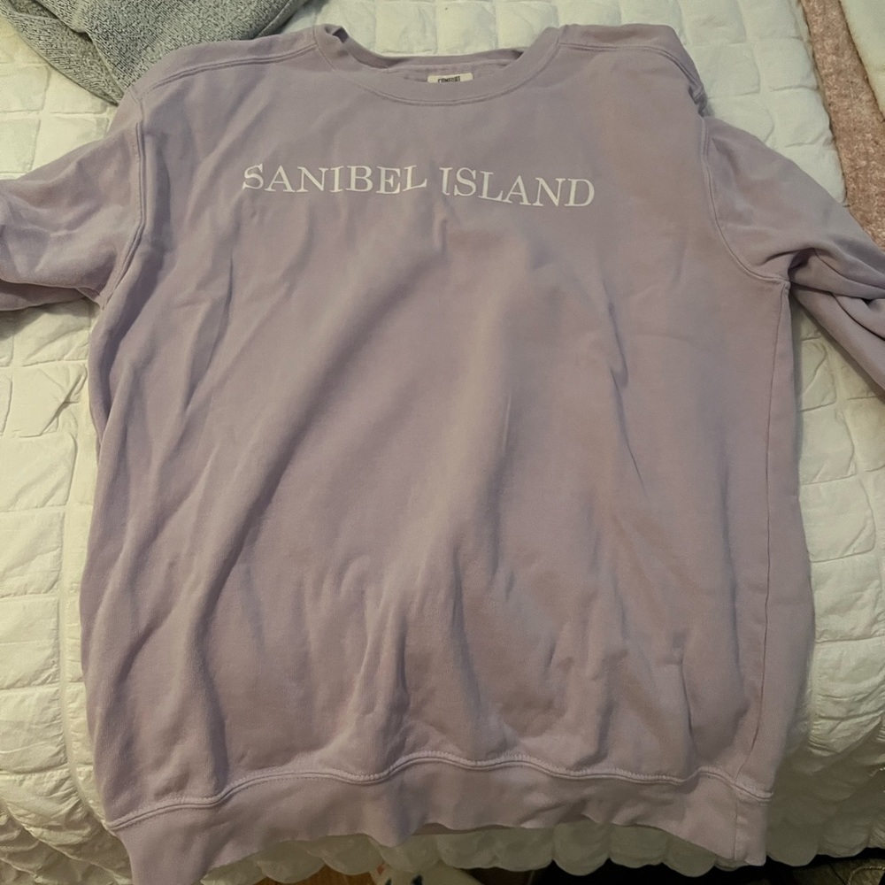 Crew neck purple sweater - Sanibel Island FL